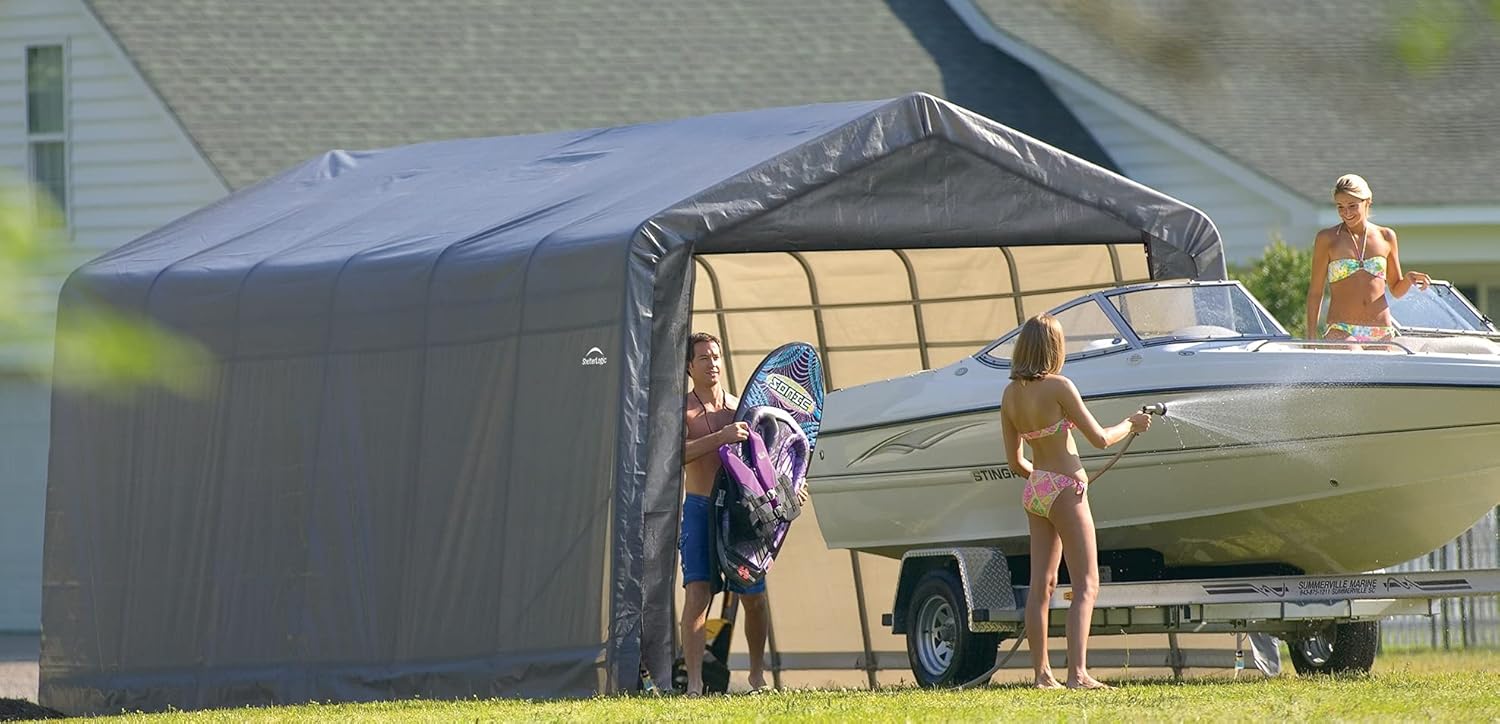 12x24x10 ft Peak Style Shelter I667822