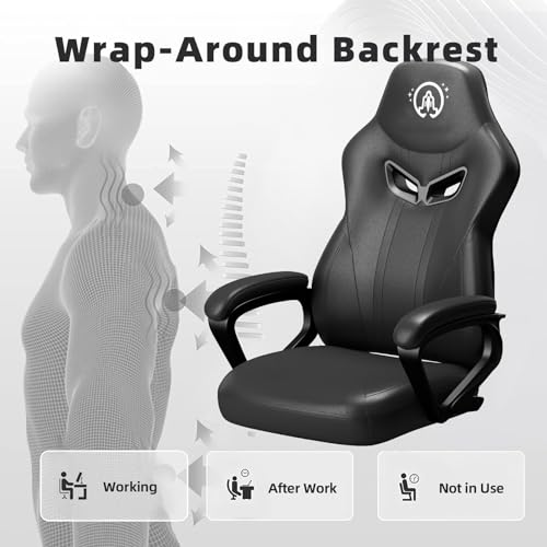 Ergonomic Gaming Chair with Lumbar Support, Black A3088