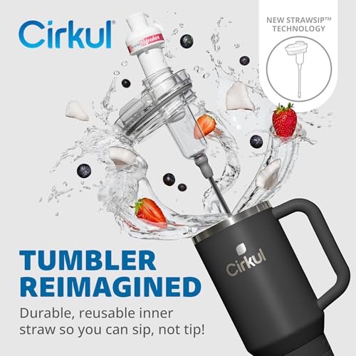 40oz Stainless Steel Tumbler with Handle, Double-Wall Insulated T7917