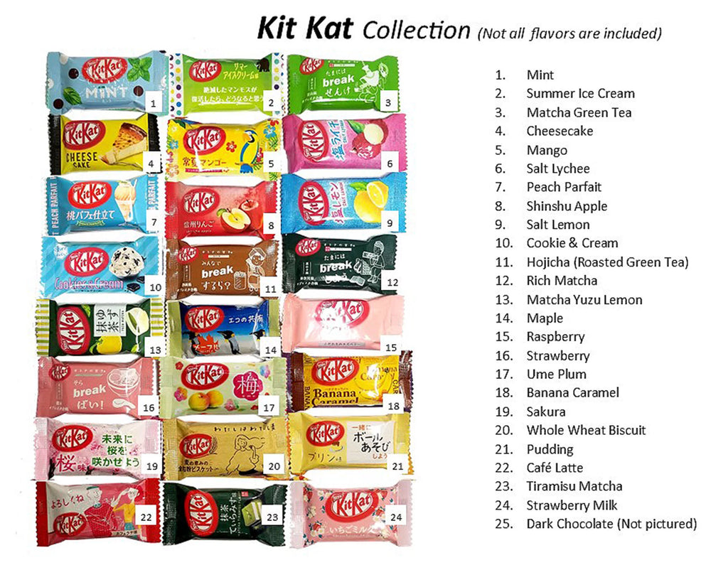 Japanese Kit Kat Mini Bars 21 Variety Assortment Gift Boxed L562
