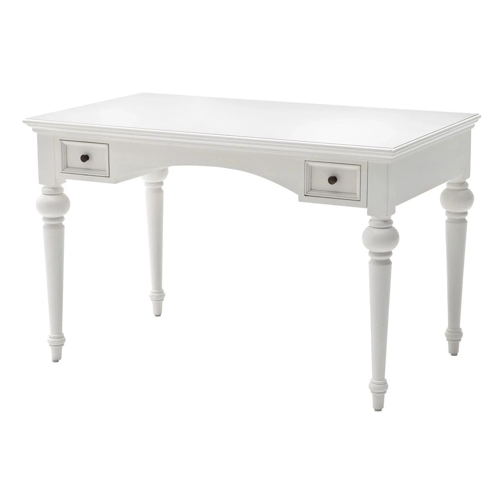 Antiqued White Writing Desk with Hutch I742