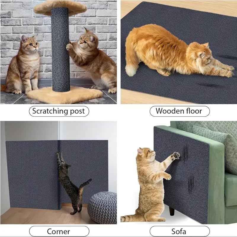 Adhesive Cat Scratch Protector for Couch, DIY Climbing Pad, Brown E548