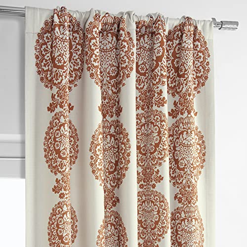 Room Darkening Curtains for Bedroom 50 x 108 Printed Linen Textured, 1 Panel P79495