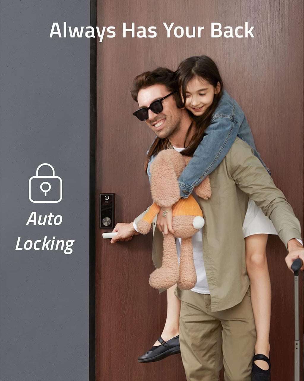 Smart Lock Touch & Wi-Fi, Fingerprint Scanner, Keyless Entry Door Lock X39468