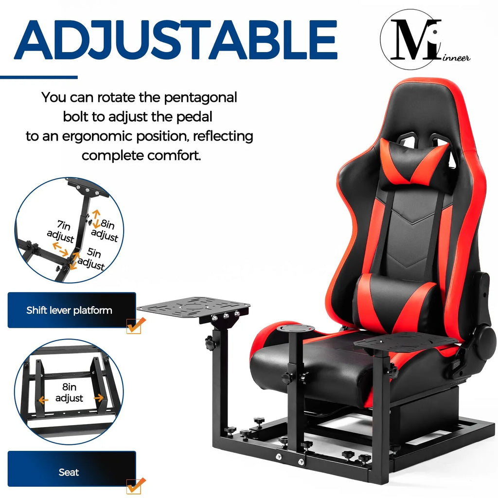 Flight Simulator Cockpit with Red Seat for PC and Console V35155