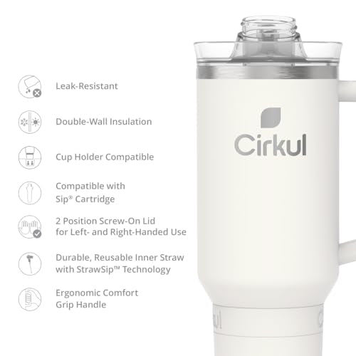 40oz Stainless Steel Tumbler with Handle, Double-Wall Insulated T7917
