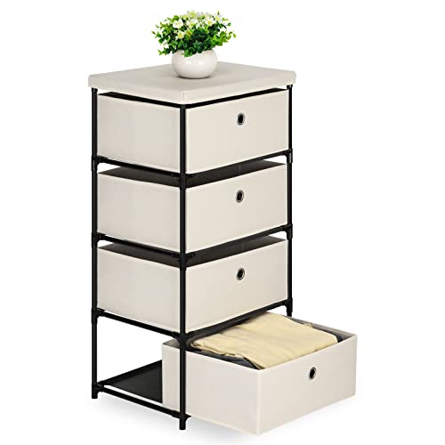 Fabric Storage Chest with 4 Drawers for Closet, Bedroom, Hallway I60023