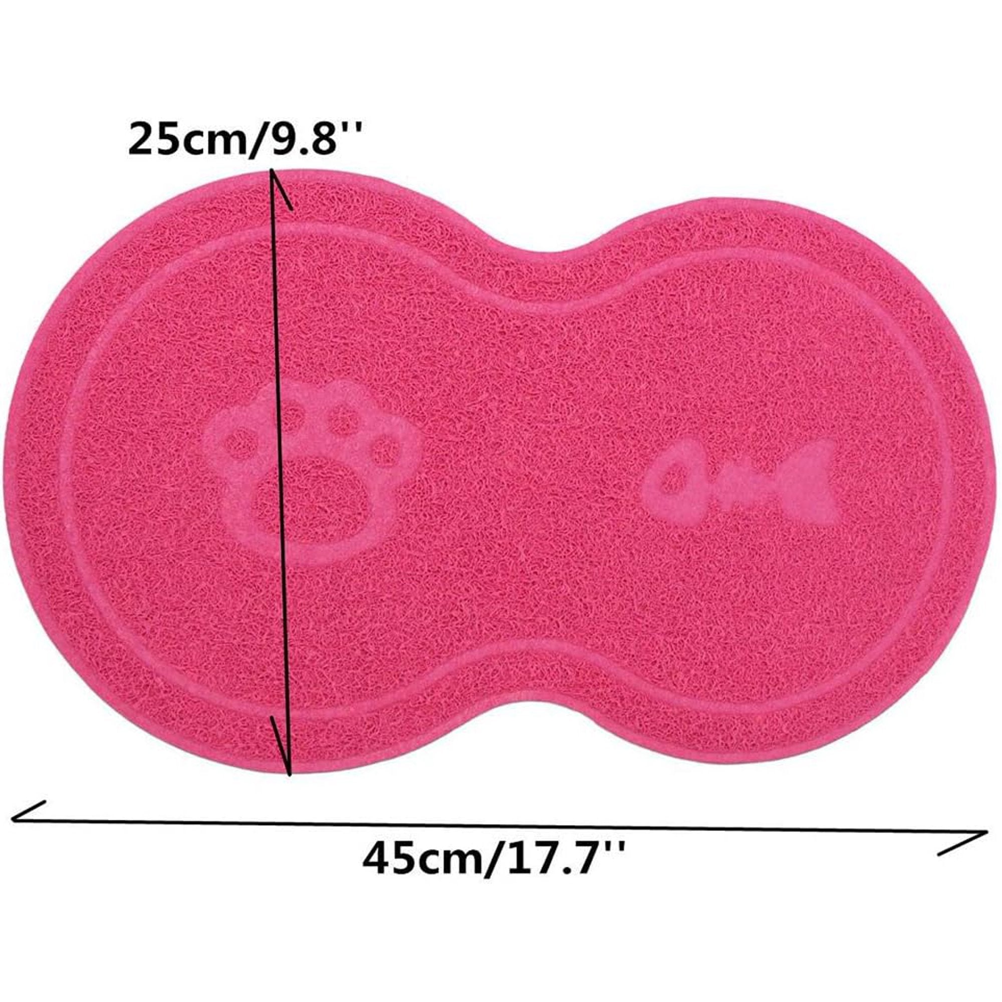 Waterproof Non-slip PVC Pet Feeding Mat with Paw Print Design M29280