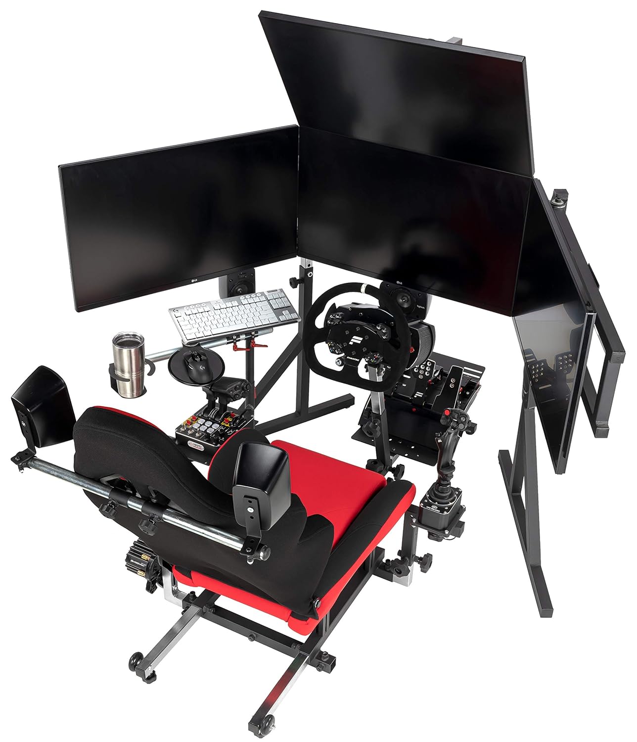 Triple Monitor Floor Stand for Racing and Flight Simulators, VESA Mount U746595