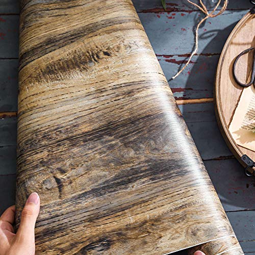 Self Adhesive Vinyl Wood Grain Contact Paper for Cabinets Shelves Countertop Furniture I5185