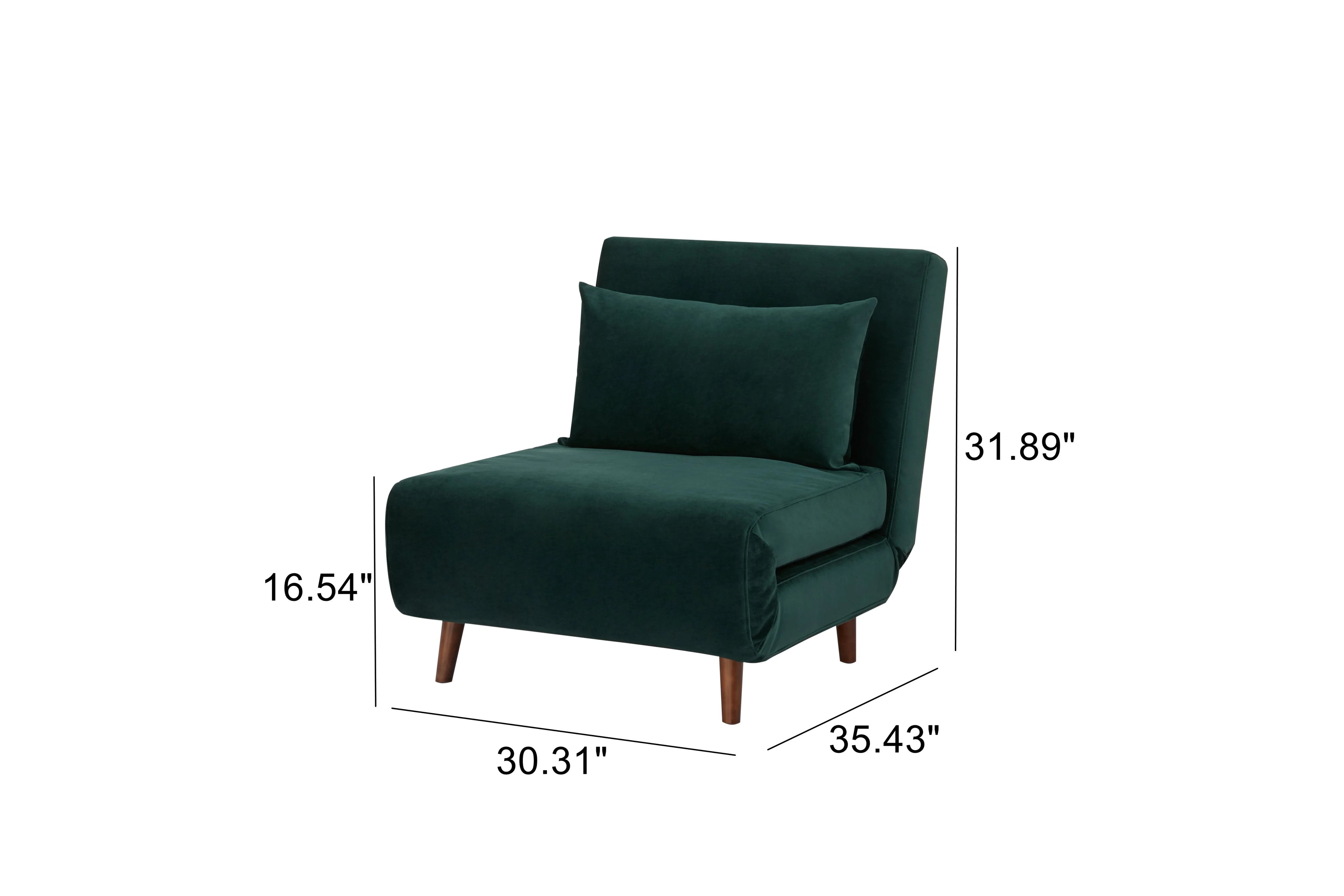 Convertible Chair, Velvet Green I266