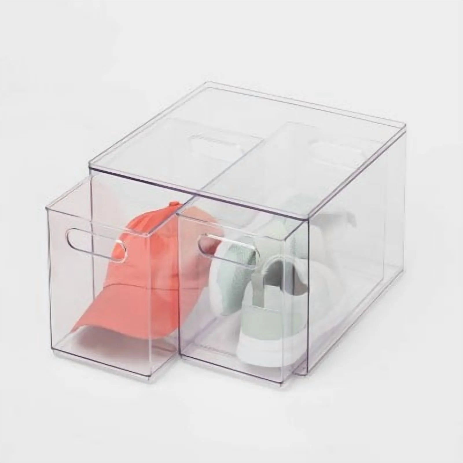 2 Drawer Clear Acrylic Storage Bins L303