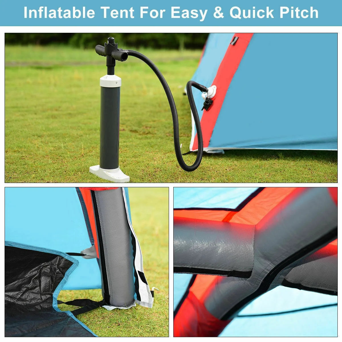 Inflatable Camping Tent for 3 Person with Pump T58449