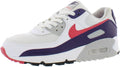 Nike Women's Air Max 90 Shoe, White/Eggplant/Flare Zen Grey, 12