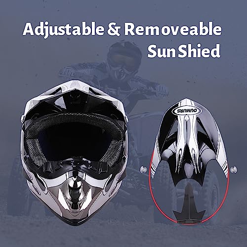 Off-Road Motorcycle Helmet with Goggle, Gloves & Mask V369861