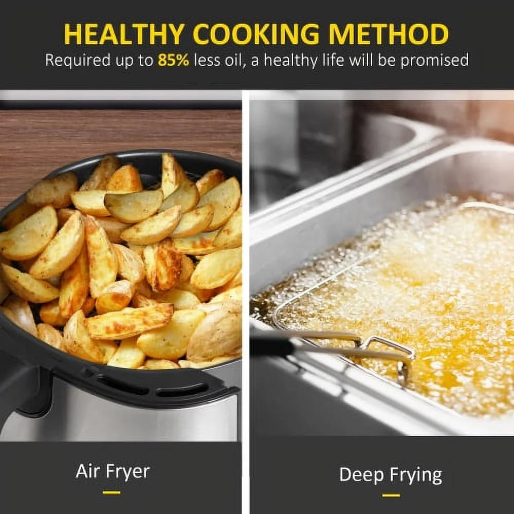 6.9 Quart Digital Air Fryer with Digital Display, Adjustable Temperature and Timer Y27056