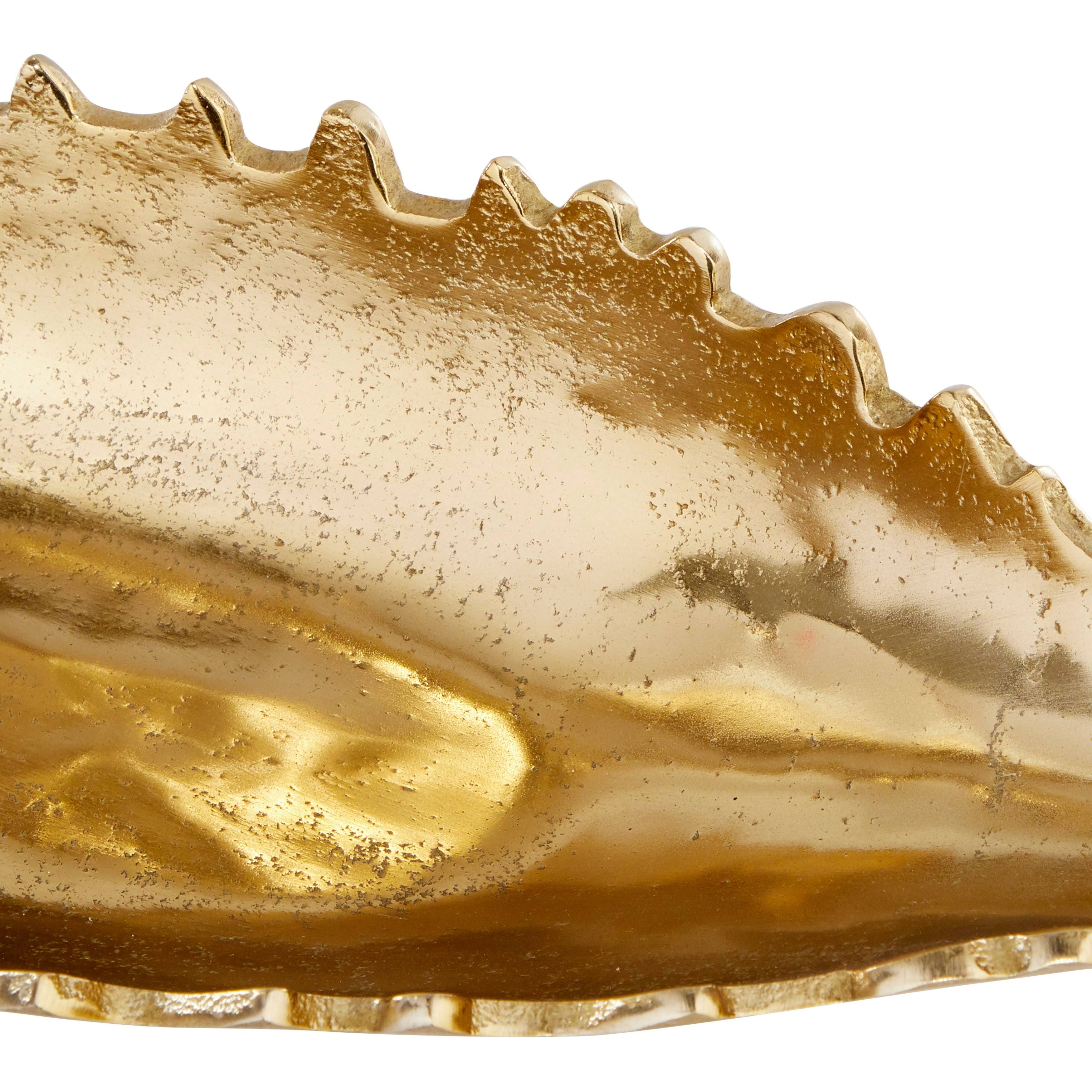 Large Metallic Gold Metal Boat Trays, Set of 3 L941