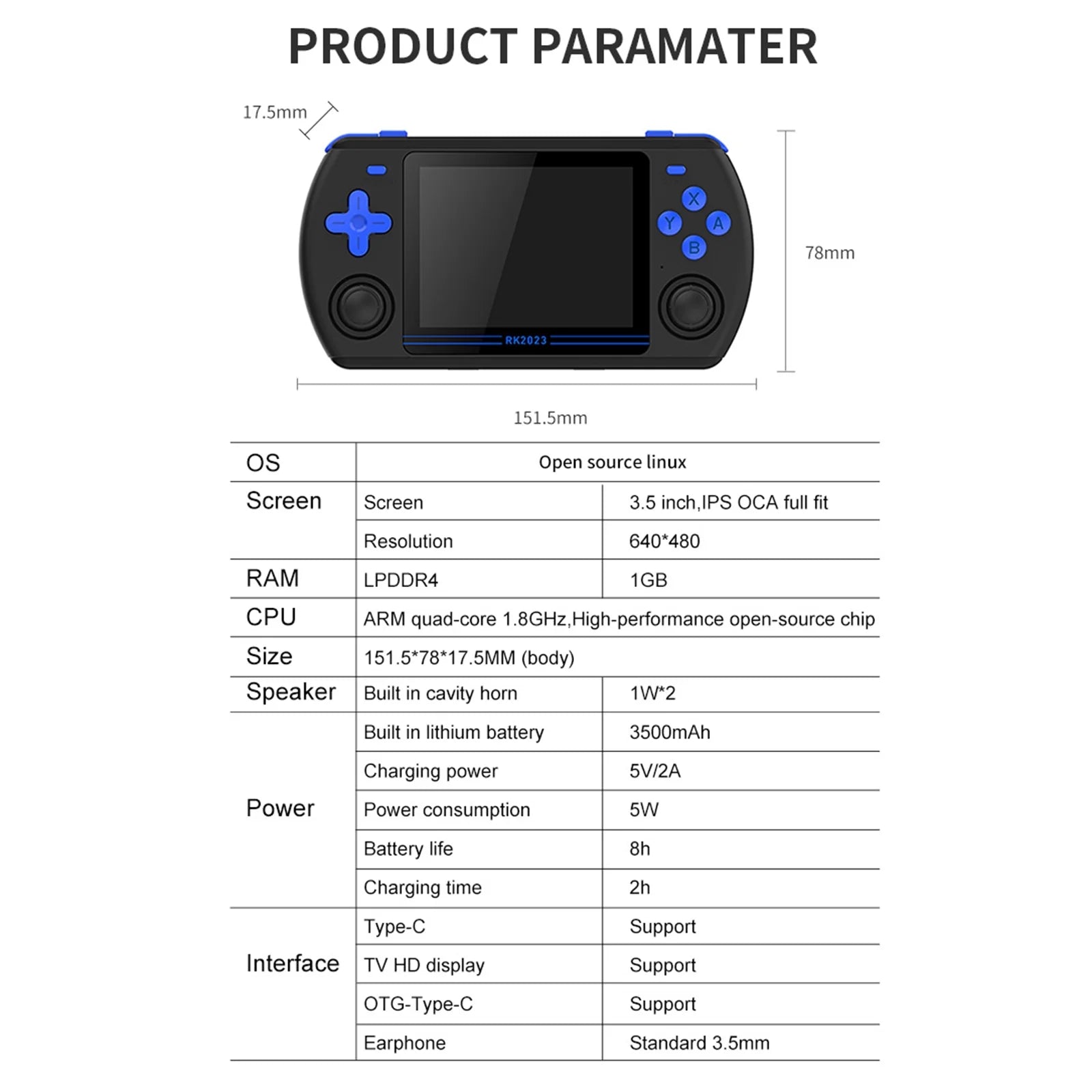 Portable Game Player with Video Output and Headphone Jack M10692