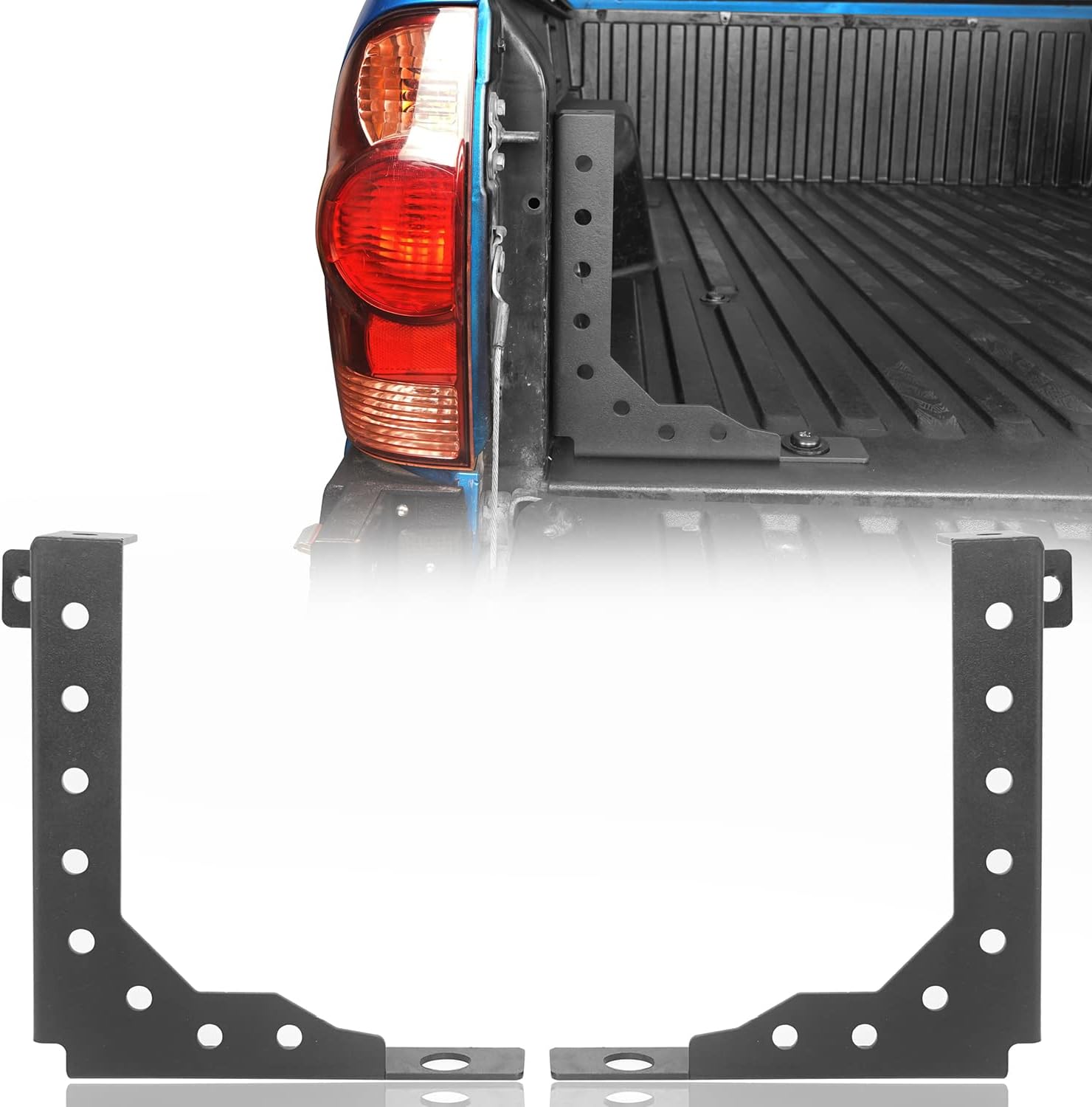 u-Box Rear Bed Channel Stiffener Support Brackets Compatible with Toyota Tacoma 05-22 2nd & 3rd Gen Pickup Truck - Pair Pack of 2