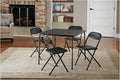 Cosco 5-Piece Card Table Set, Black
