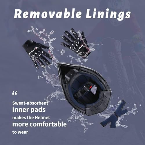 Off-Road Motorcycle Helmet with Goggle, Gloves & Mask V369861