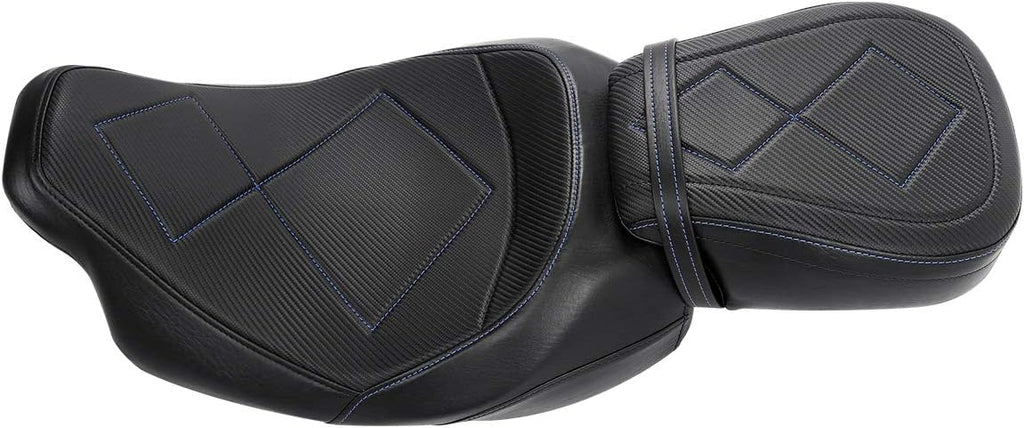 Two Up Leather Motorcycle Seat for Harley Touring Models 2009-2022 Y199