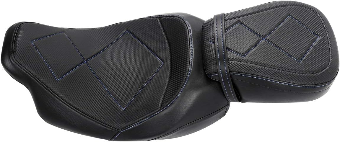 Two Up Leather Motorcycle Seat for Harley Touring Models 2009-2022 Y199