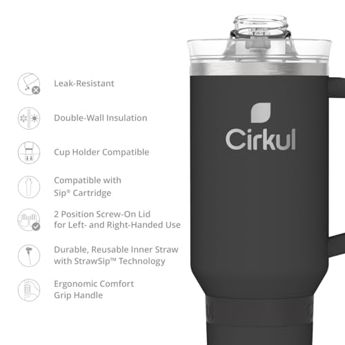 40oz Stainless Steel Tumbler with Handle, Double-Wall Insulated T7917