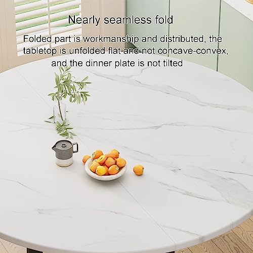 Folding Dining Table with Wheels and Storage Shelf I232