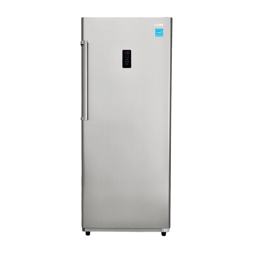 Conserv 17 cu. ft Convertible Upright Freezer/Refrigerator in Stainless with Reversible Door, Low Sound and Energy Star Rated