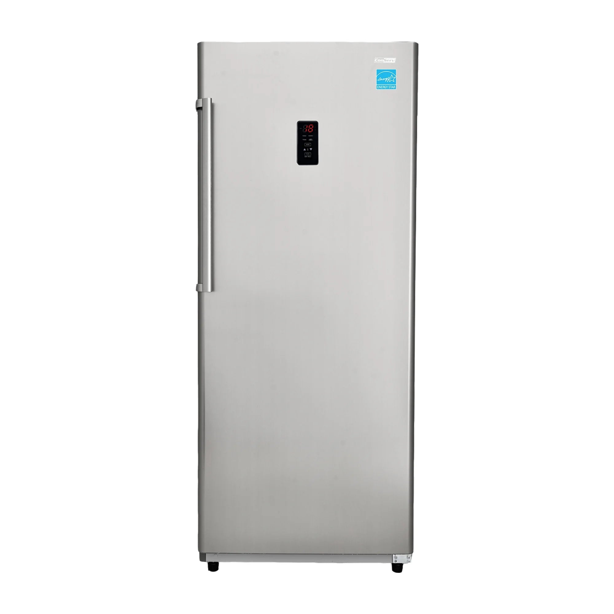 Conserv 17 cu. ft Convertible Upright Freezer/Refrigerator in Stainless with Reversible Door, Low Sound and Energy Star Rated