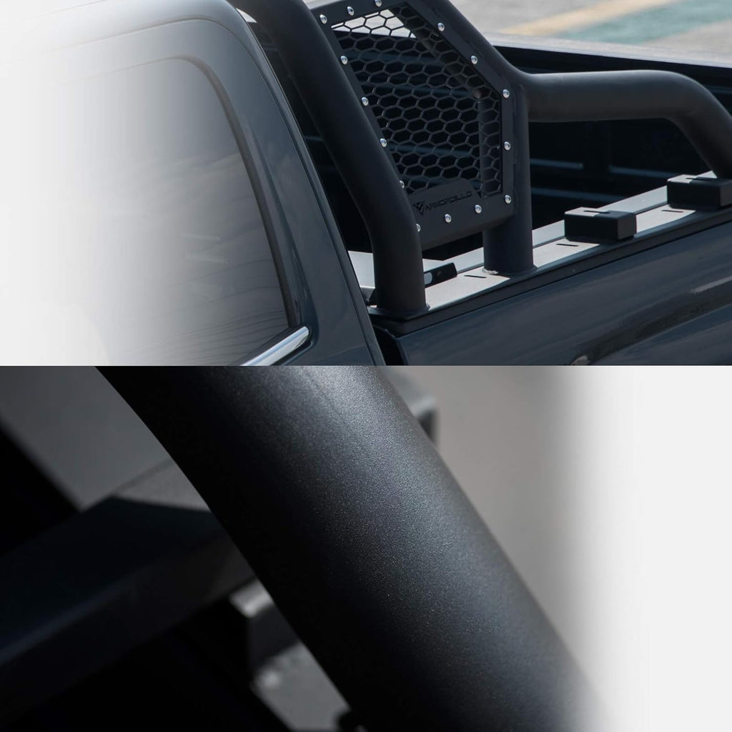 Chase Rack Truck Bed Roll Bar with Tire Carrier - Matte Black S301