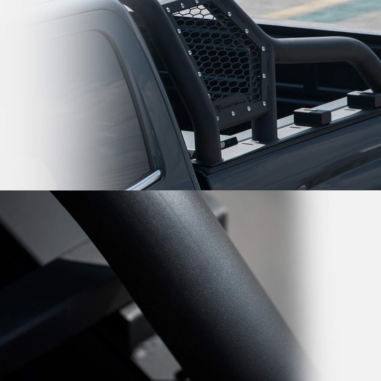 Chase Rack Truck Bed Roll Bar with Tire Carrier - Matte Black S301