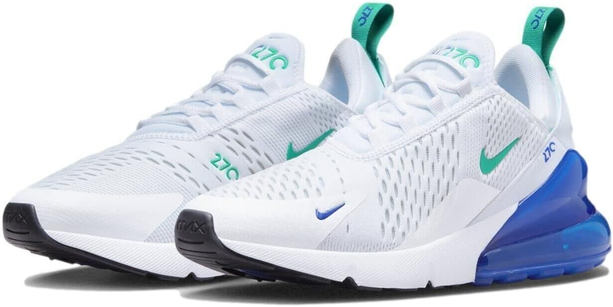 Women's Air Max 270 Shoes, White/Neptune Green P47259
