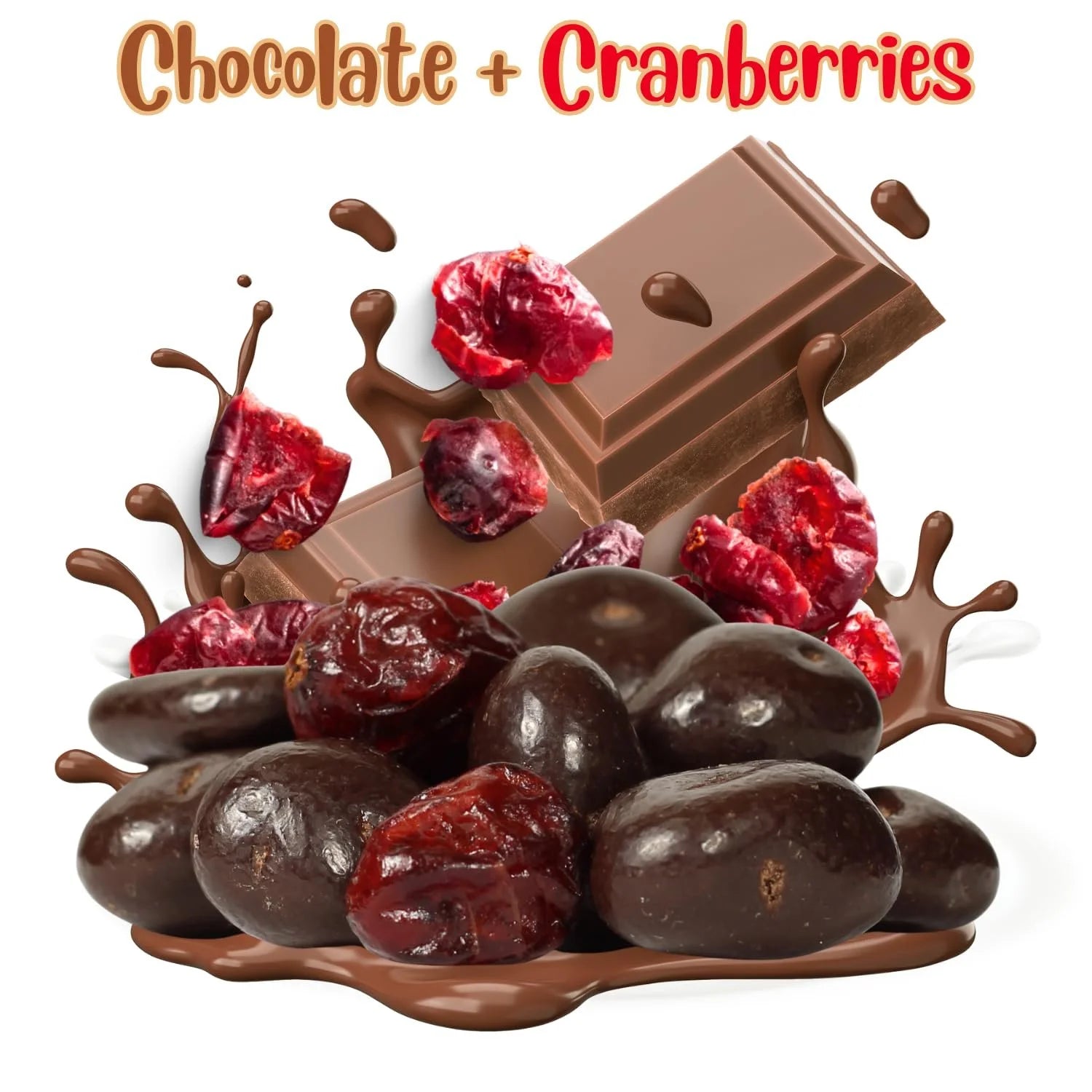 Dark Chocolate Covered Cranberries, 3 LBS Jumbo Container, Vegan, Kosher B18392