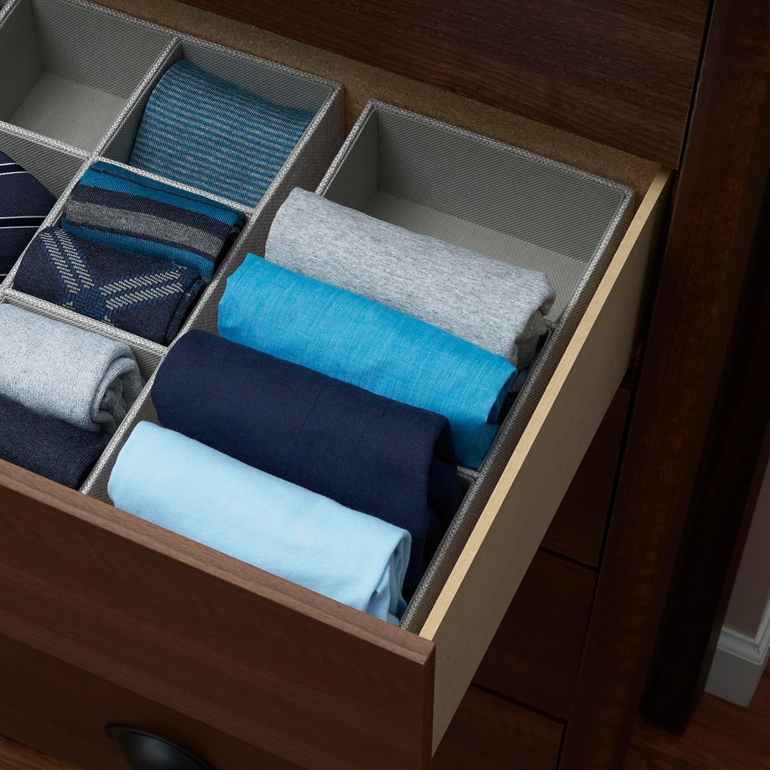 Deep 3 Section Drawer Organizer Box for Storage U574