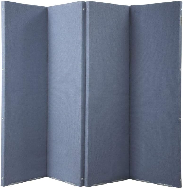 Versare VersaFold Acoustical Room Divider - Folding Partition Panel Sound Reducing Screen | Office Divider | Blue 8 x 6.6