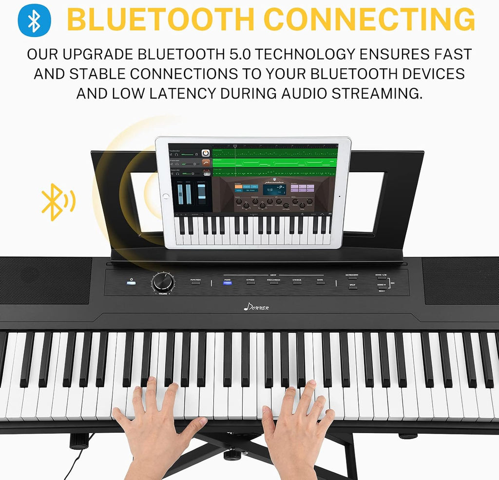 88 Key Semi Weighted Portable Digital Piano with Stand and Sustain Pedal P601