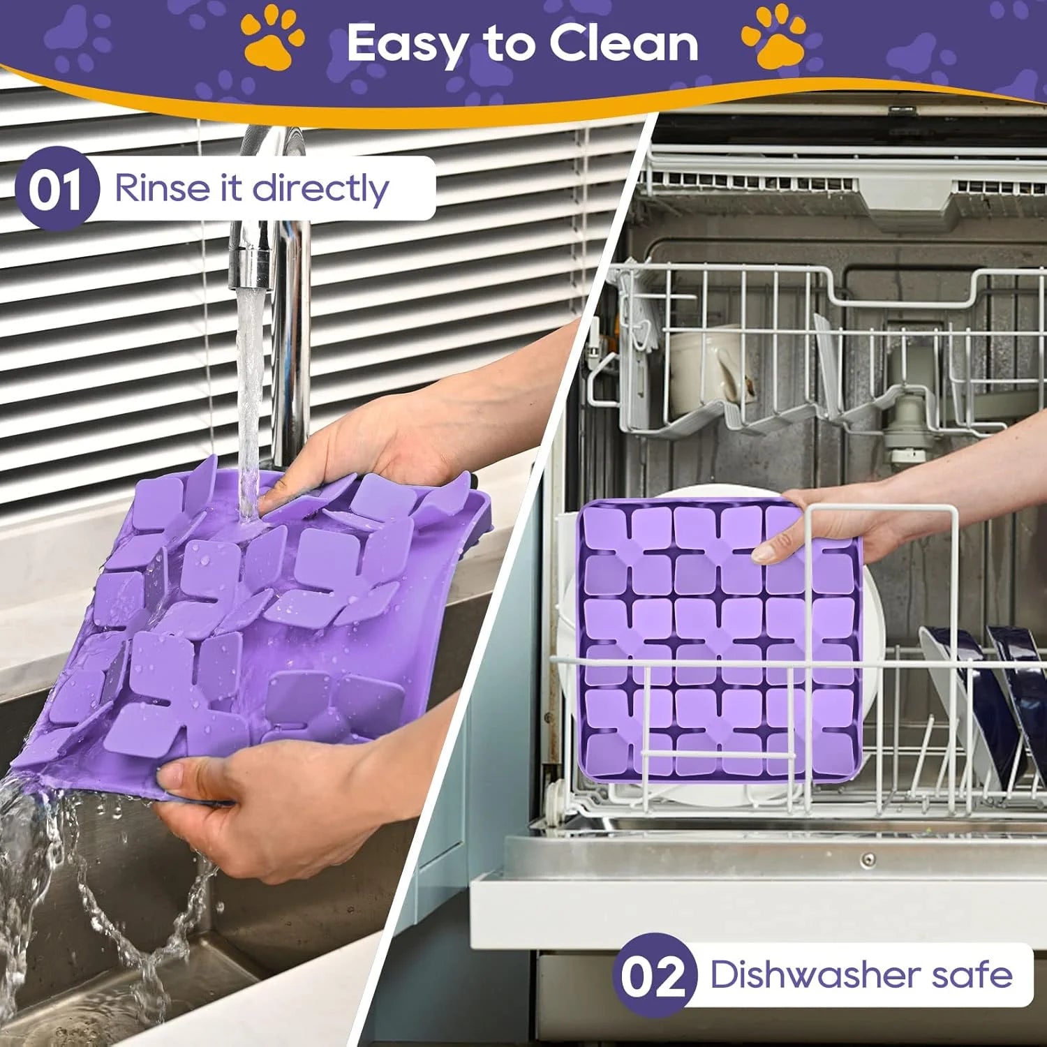 Silicone Snuffle Mat for Dogs, Interactive Puzzle Feeder W6256