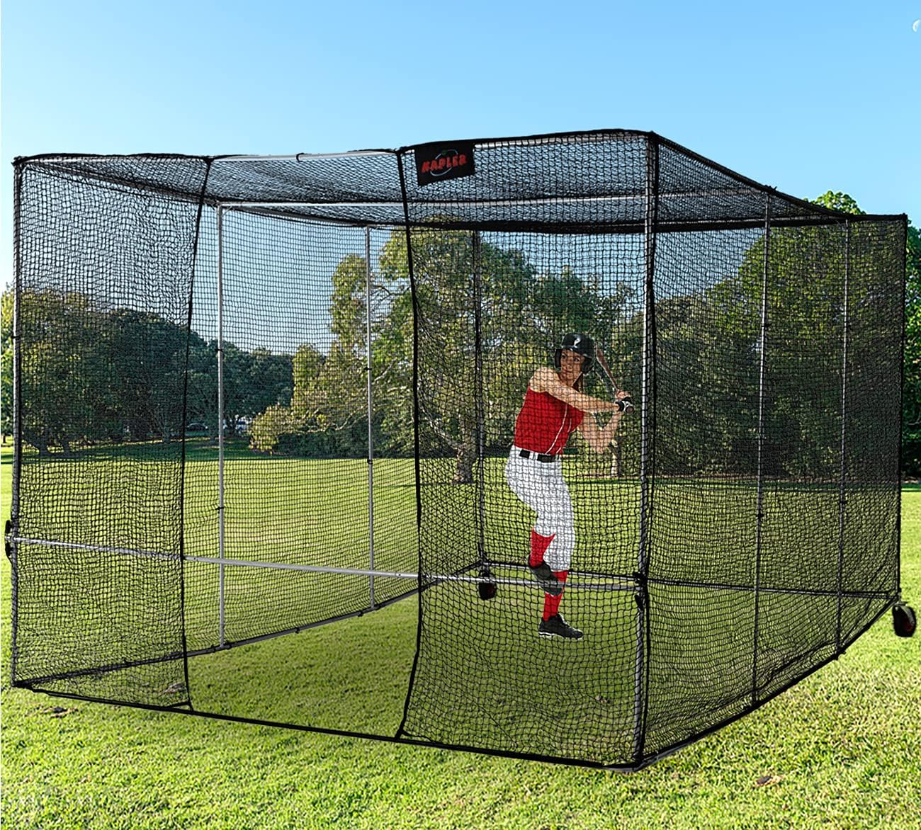 Batting Cage Baseball Softball Training Net with Steel Frame S54256