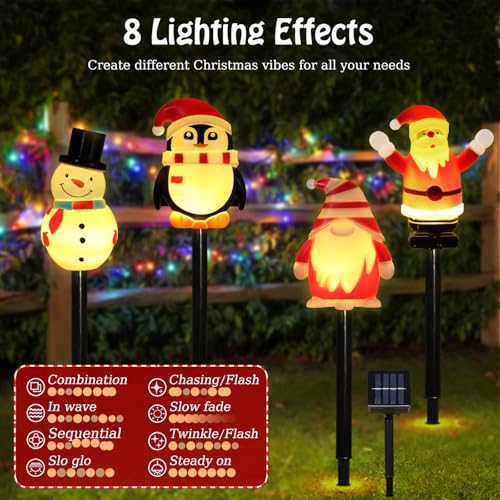 Solar Christmas Candy Cane Lights Outdoor, Pathway Stake Lights, 24 Pack G8137