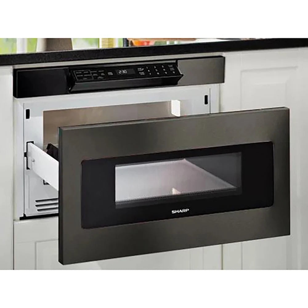24" 1.2 cu. ft. 950W Microwave Drawer Oven, Black Stainless Steel B781801