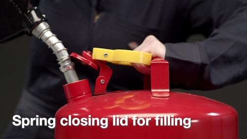 5 Gallon Type I Red Safety Gas Can with Flame Arrester and Self-Closing Lid R639037