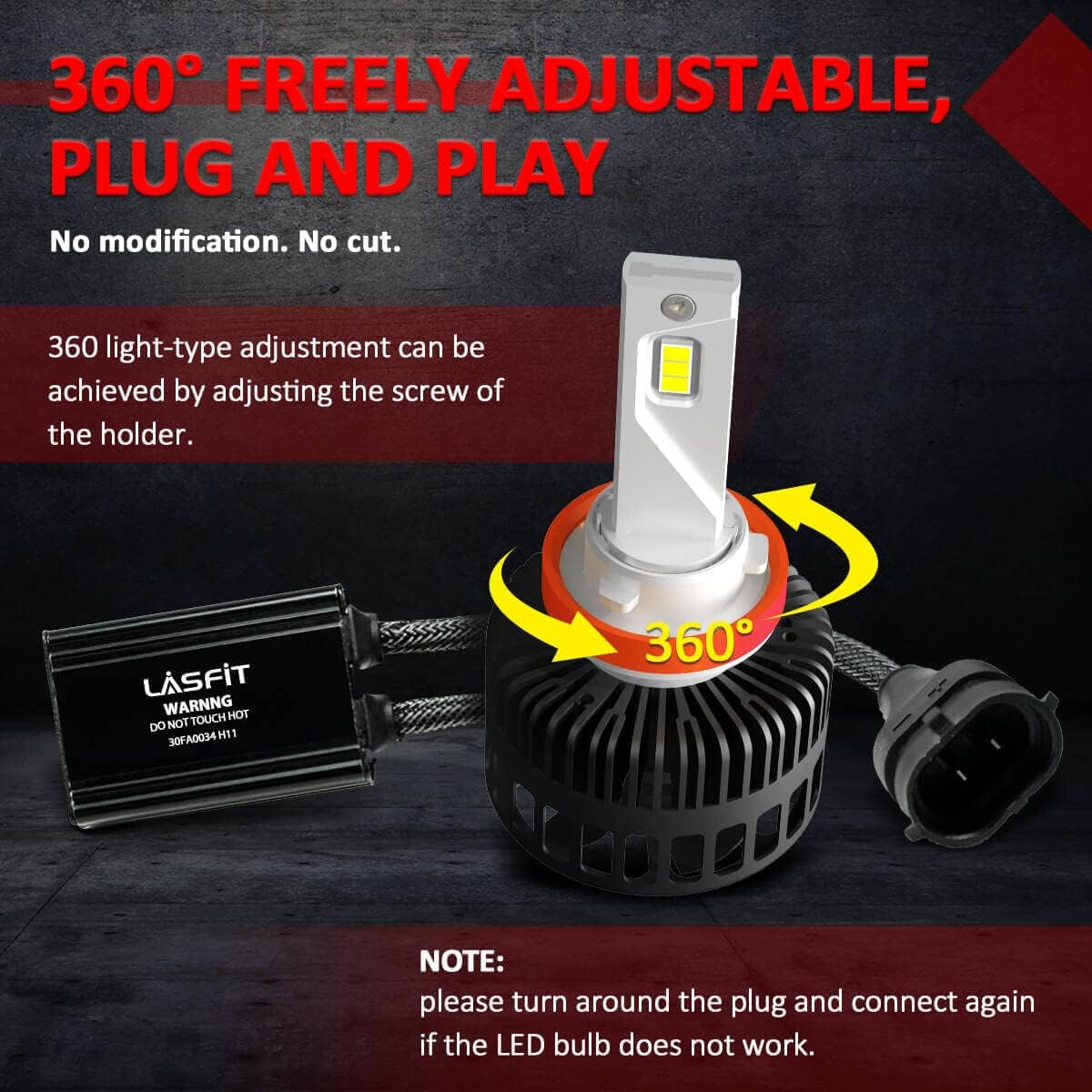 H11 H8 H9 LED Bulb 72W 8000LM 6000K Cool White M251221