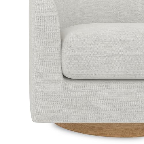 Upholstered Barrel-Curved Accent Chair with Arm and Backrest, Fog Grey X9927