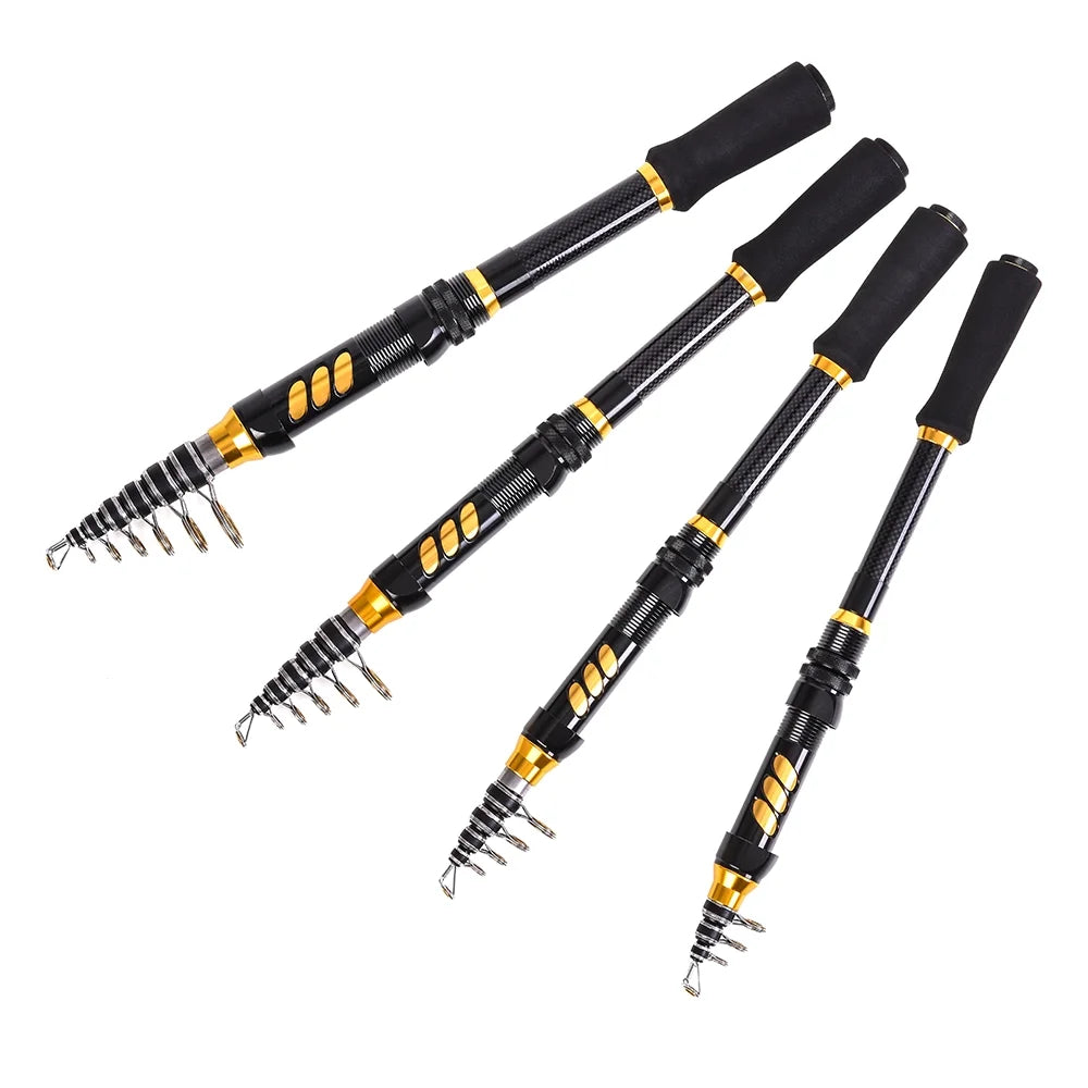 Telescopic Fishing Rod and Reel Combo Kit with Carrier Bag M31545