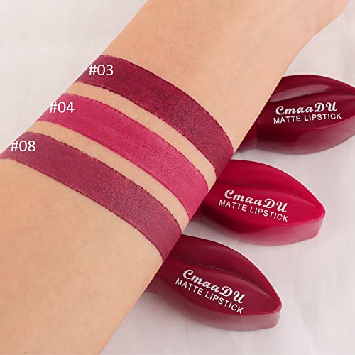 5Pcs Matte Lipstick Set for Women, Long Lasting Velvet Finish U9478