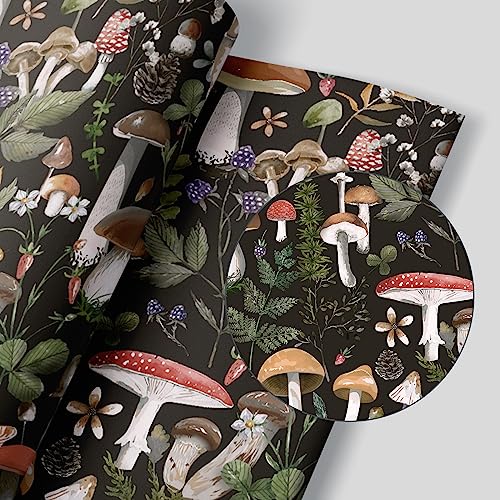 Mushroom Pattern Self-Adhesive Drawer Liner for Shelves and Cabinets D358548