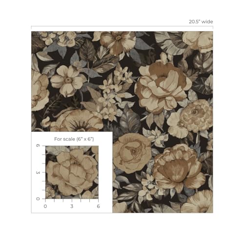 Watercolor Floral Garden Peel and Stick Wallpaper C2067