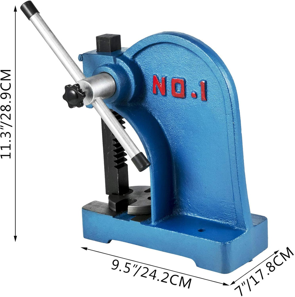 Manual Arbor Press 1 Ton, Heavy Duty Desktop Cast Iron U14921
